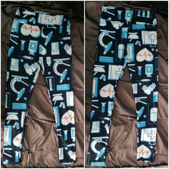 LuLaRoe OS Leggings (2) - Picture 2 of 2